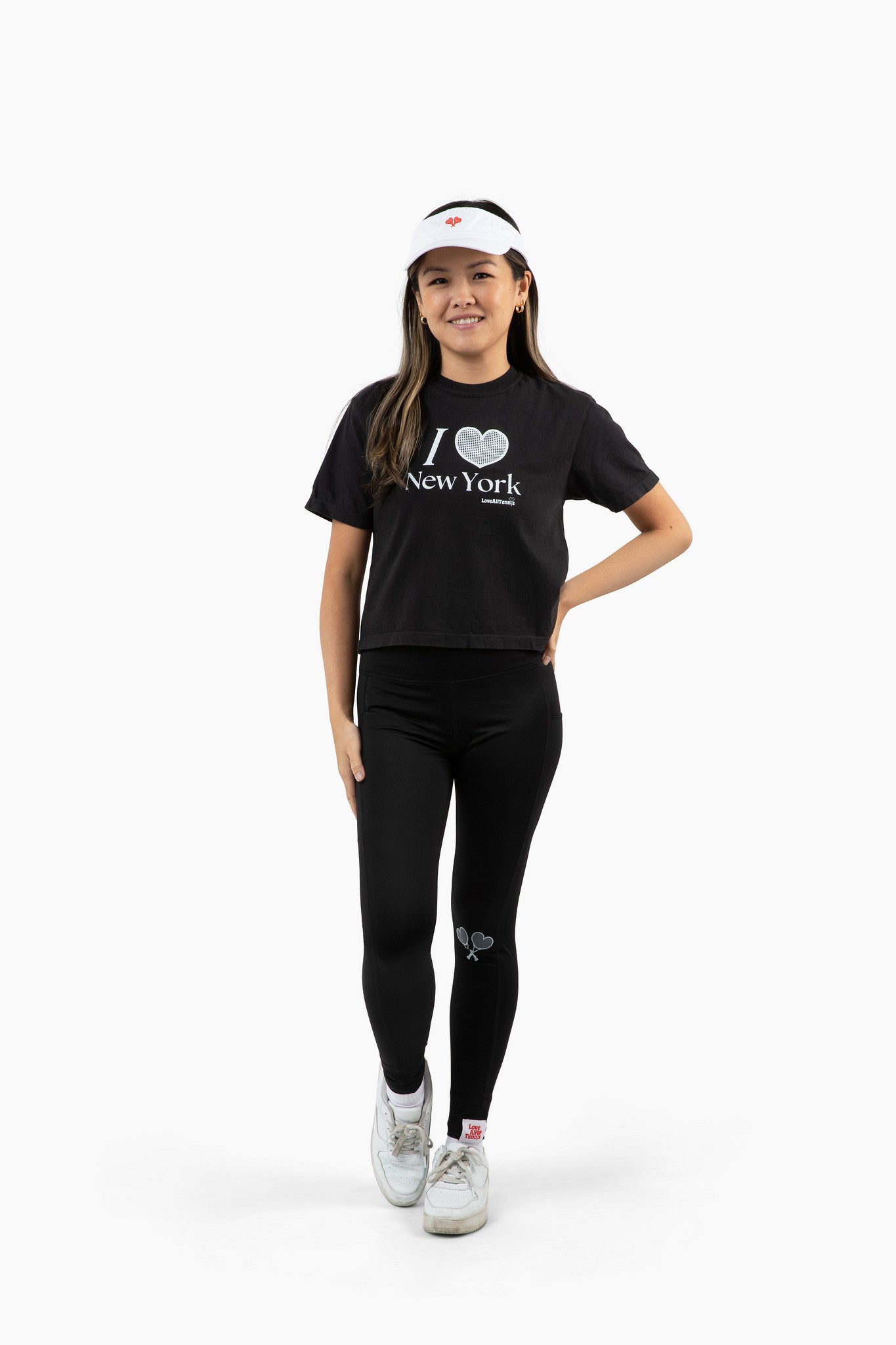 Love All Tennis Crossed Heart Women's Visor