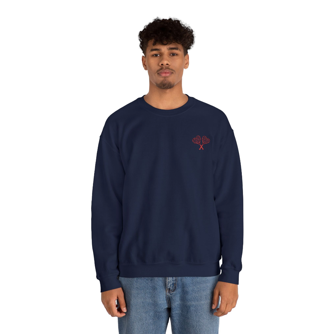 Love All Tennis Adult Embroidered Crewneck Sweatshirt