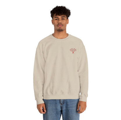 Love All Tennis Adult Embroidered Crewneck Sweatshirt