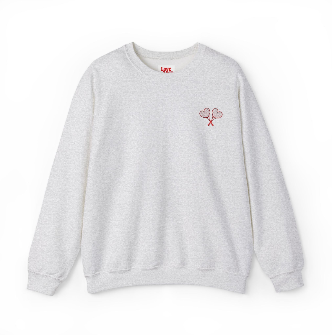 Love All Tennis Adult Embroidered Crewneck Sweatshirt