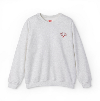 Love All Tennis Adult Embroidered Crewneck Sweatshirt