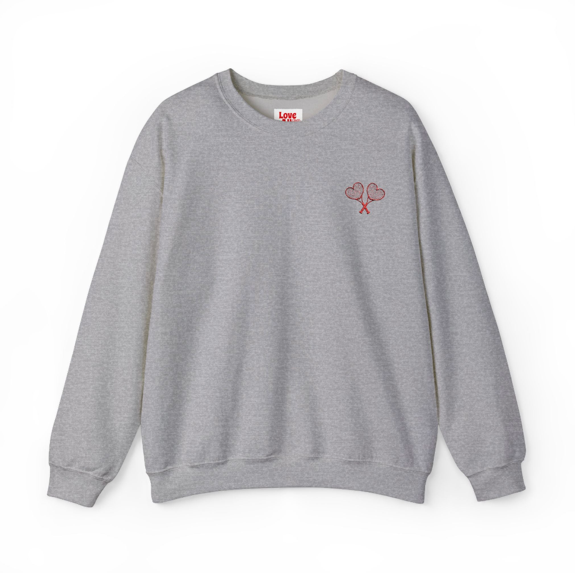 Love All Tennis Adult Embroidered Crewneck Sweatshirt