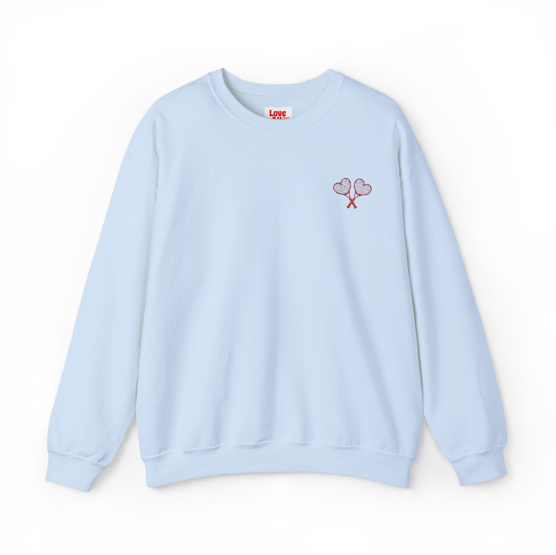 Love All Tennis Adult Embroidered Crewneck Sweatshirt