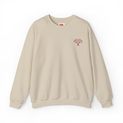 Love All Tennis Adult Embroidered Crewneck Sweatshirt