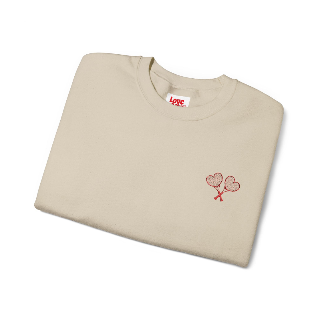 Love All Tennis Adult Embroidered Crewneck Sweatshirt
