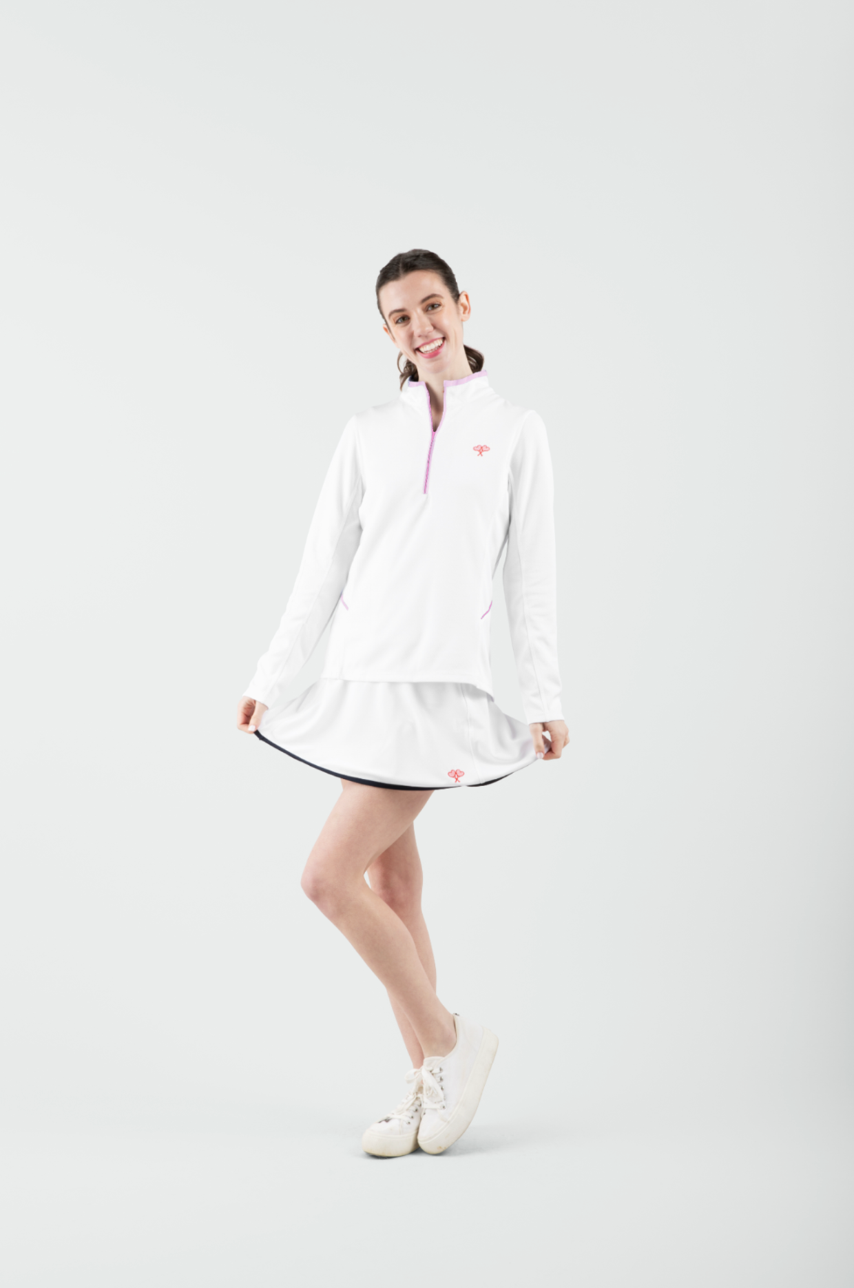 Love All Tennis Women's Tracy 1/4 Zip Jacket Stripes